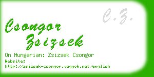 csongor zsizsek business card